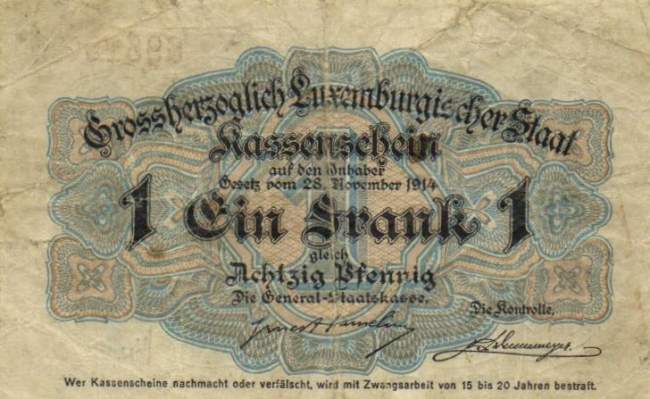1 Franc L. 28.11.1914
